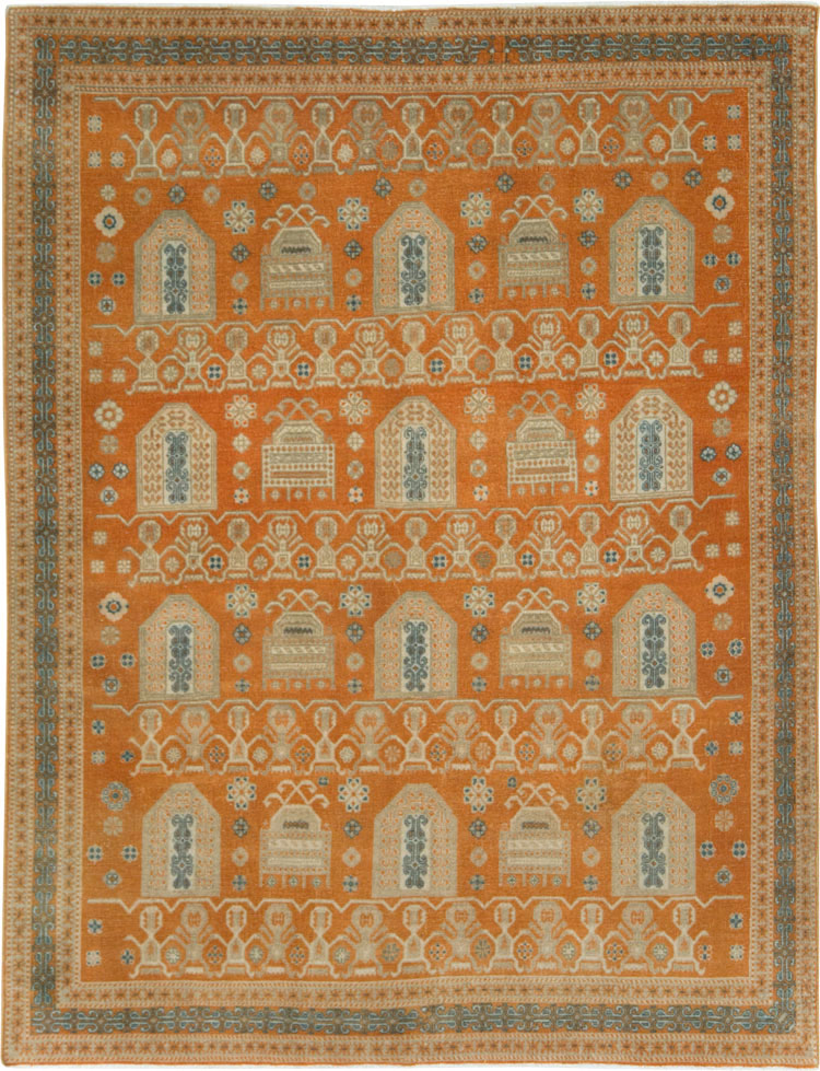 Vintage Persian Afshar Accent Rug, No.24454 - Staging
