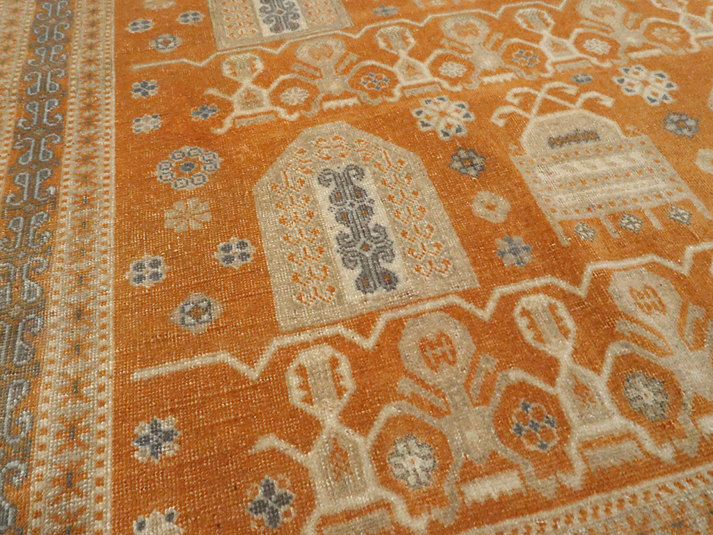 Vintage Persian Afshar Accent Rug, No.24454 - Staging
