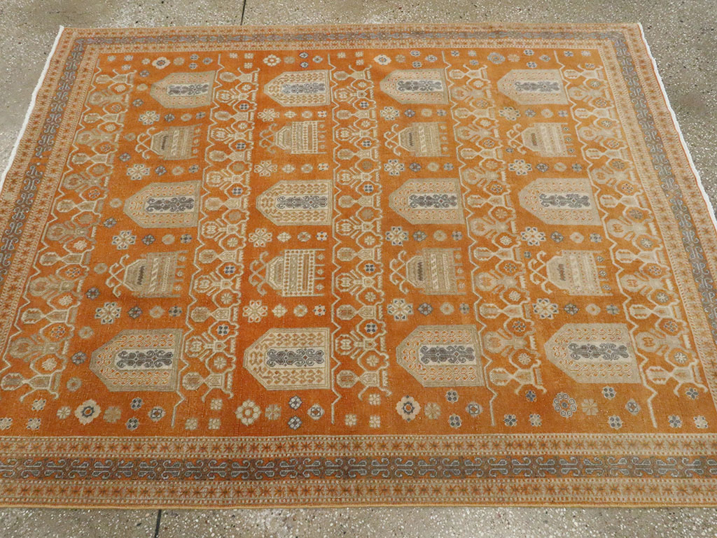Vintage Persian Afshar Accent Rug, No.24454 - Staging