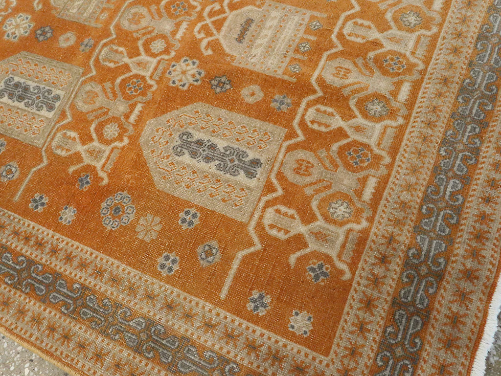 Vintage Persian Afshar Accent Rug, No.24454 - Staging