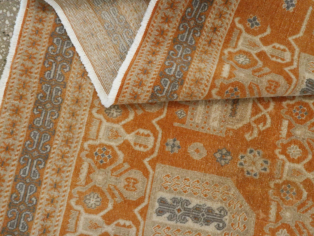 Vintage Persian Afshar Accent Rug, No.24454 - Staging