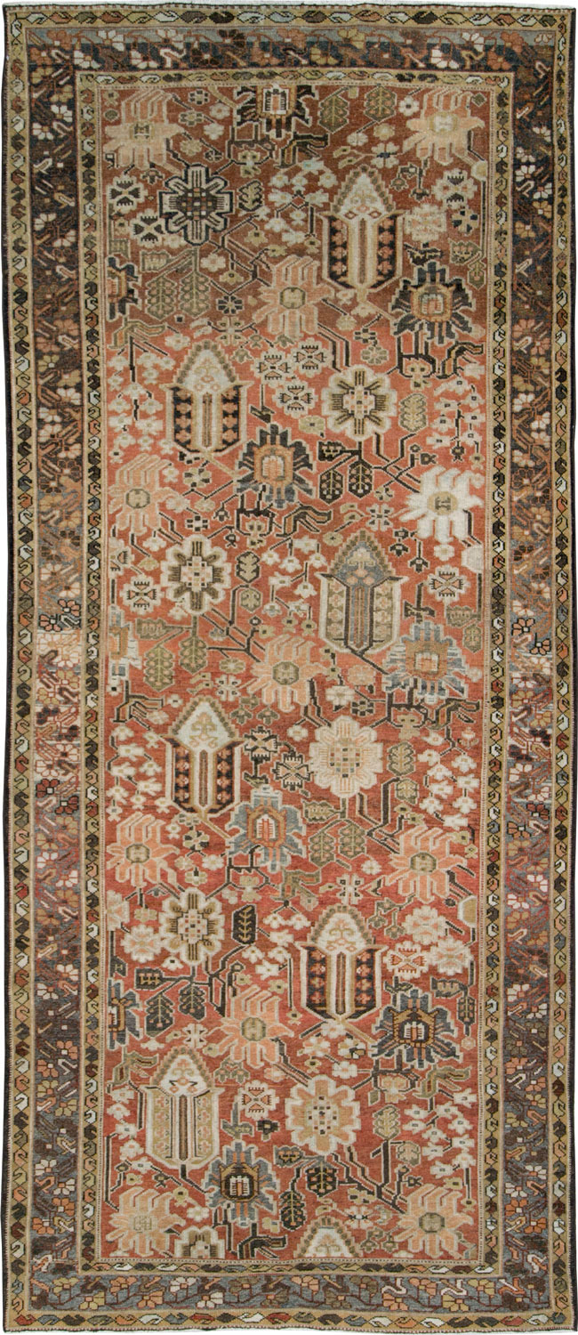 Antique Persian Bakhtiari Gallery Carpet, No.24455 - Staging