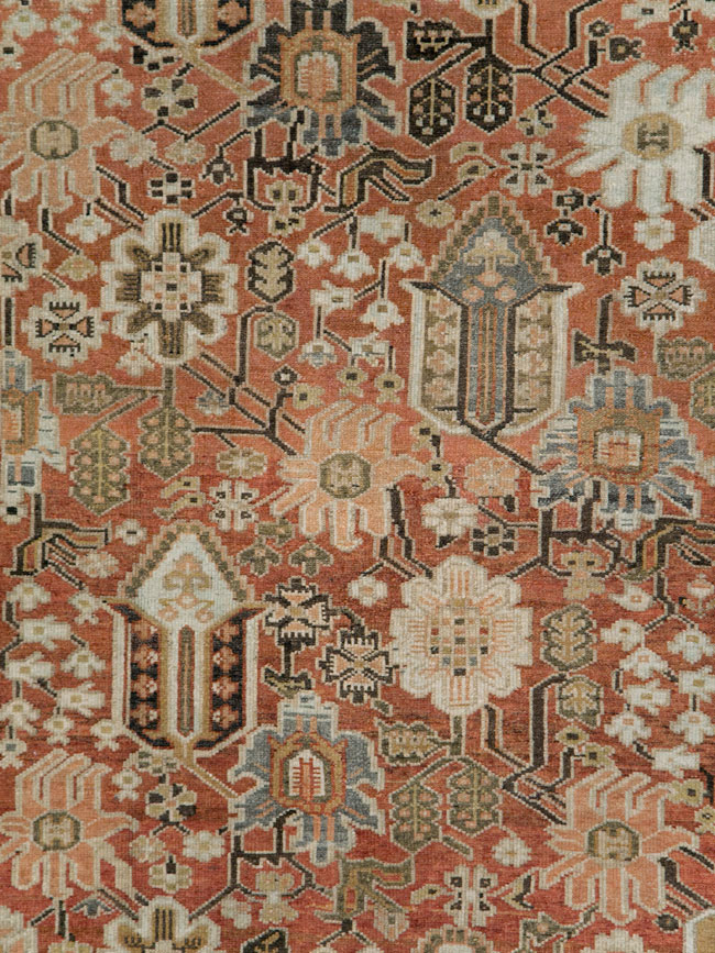 Antique Persian Bakhtiari Gallery Carpet, No.24455 - Staging