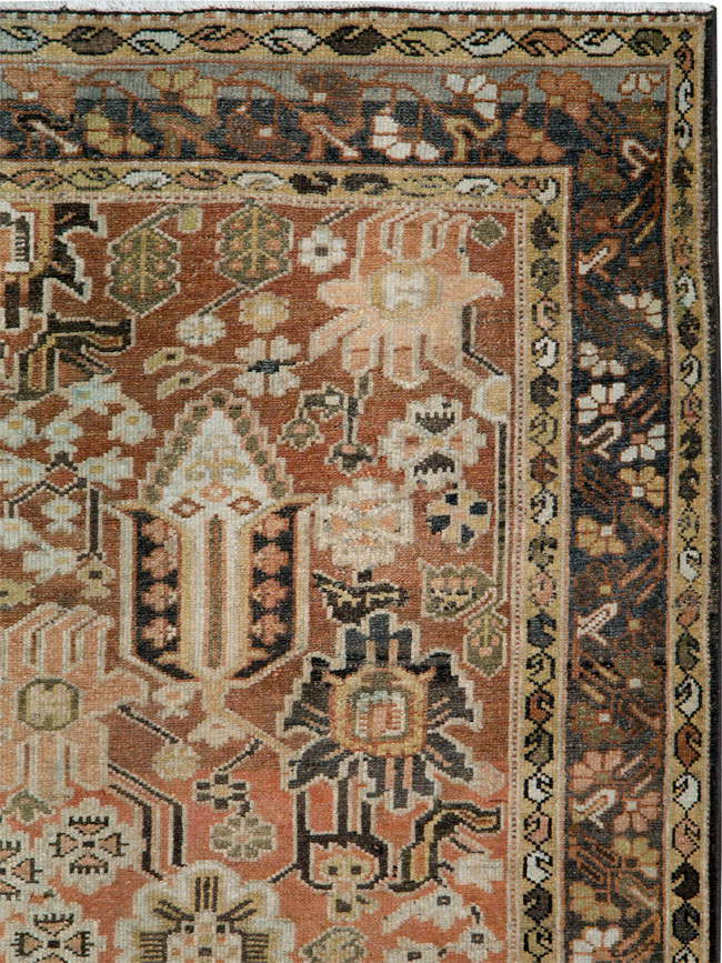 Antique Persian Bakhtiari Gallery Carpet, No.24455 - Staging