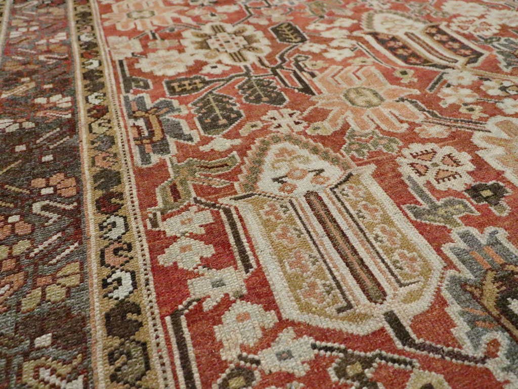 Antique Persian Bakhtiari Gallery Carpet, No.24455 - Staging