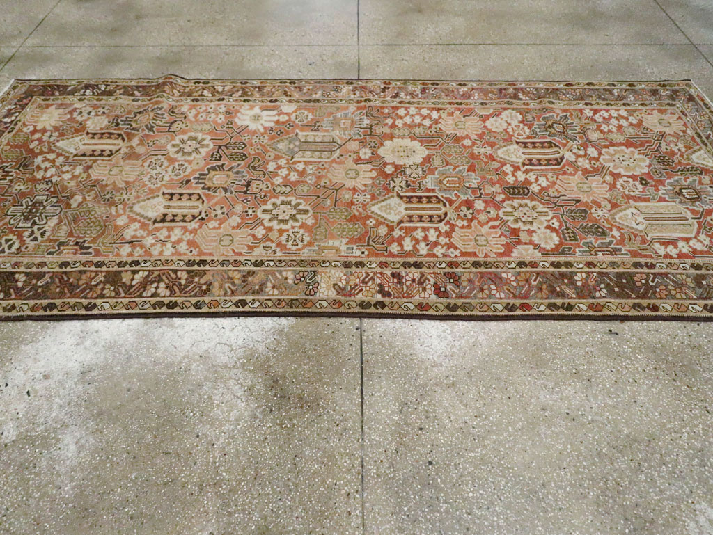 Antique Persian Bakhtiari Gallery Carpet, No.24455 - Staging