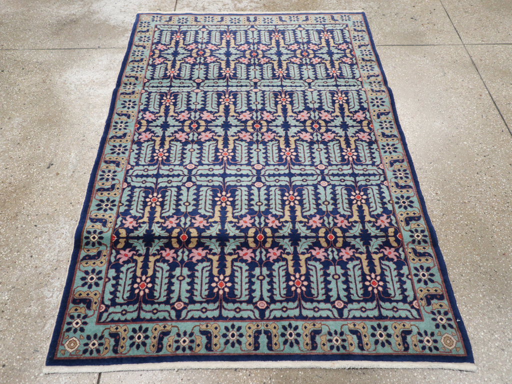 Vintage Persian Tabriz Rug, No.24457 - Staging