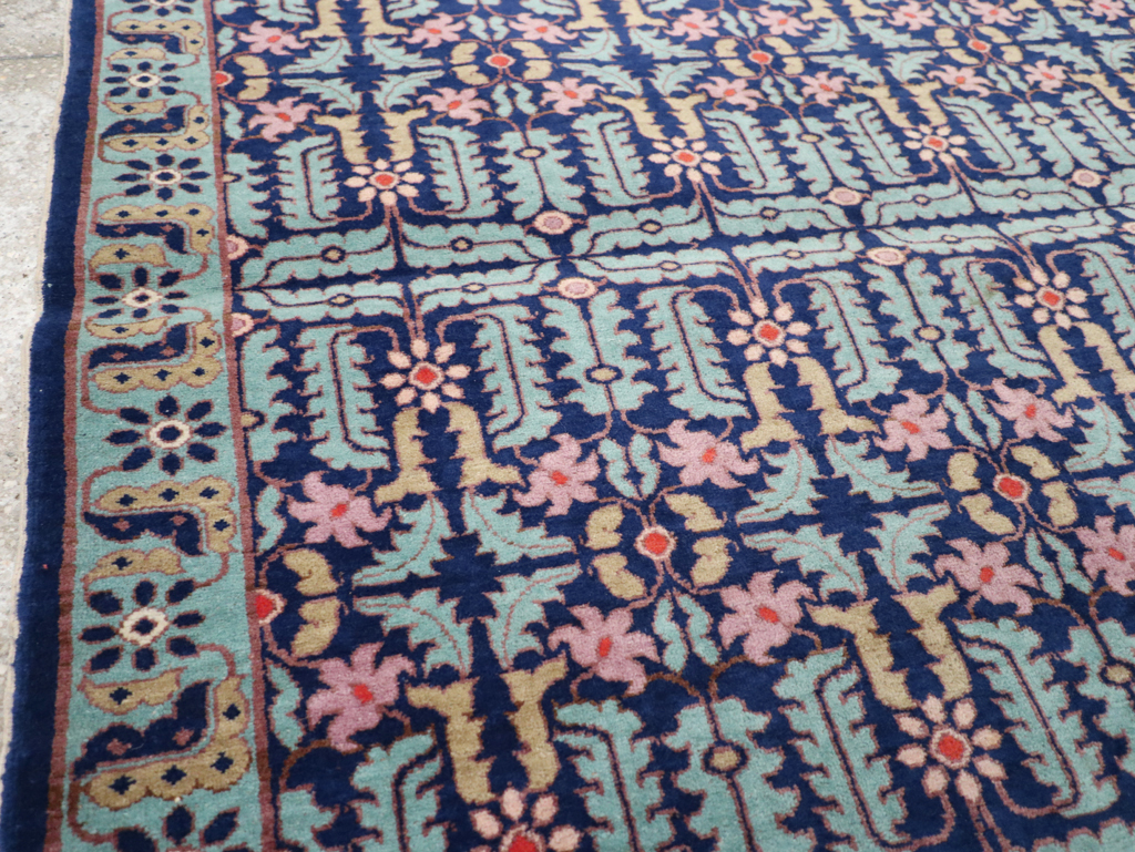 Vintage Persian Tabriz Rug, No.24457 - Staging