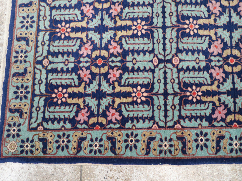 Vintage Persian Tabriz Rug, No.24457 - Staging