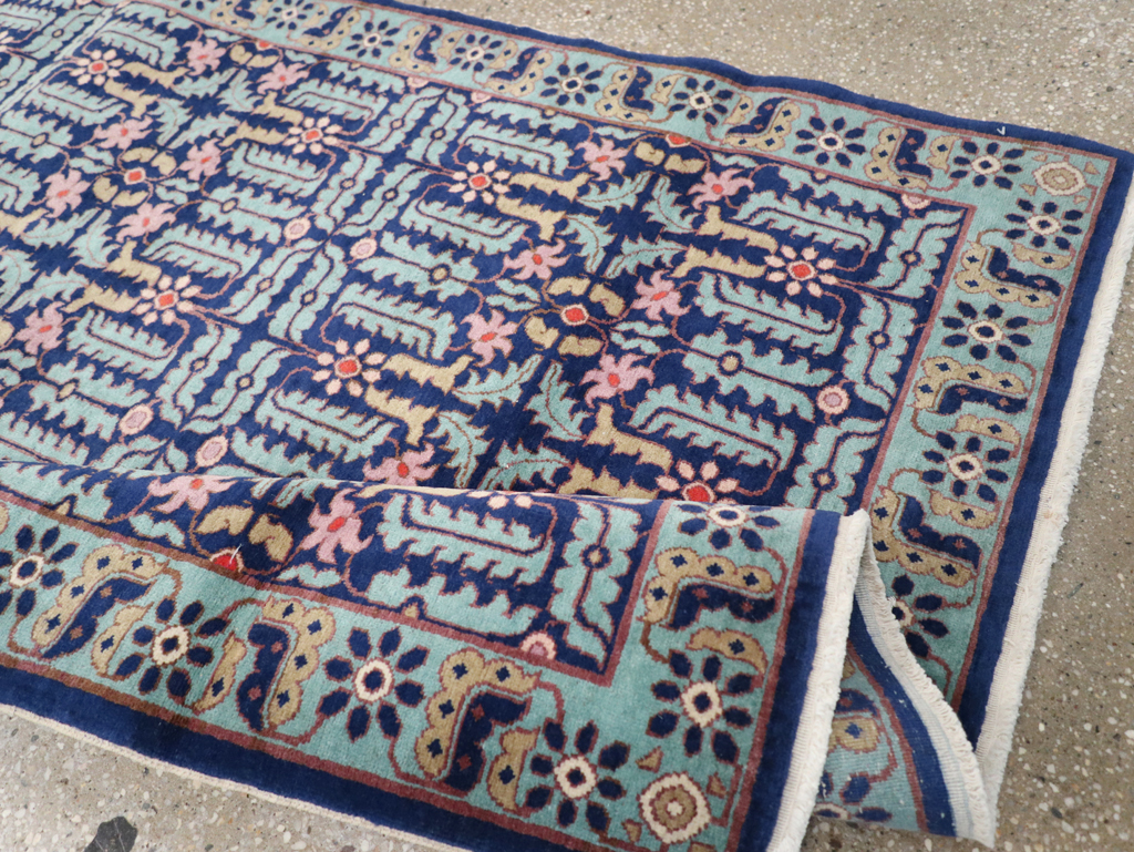 Vintage Persian Tabriz Rug, No.24457 - Staging