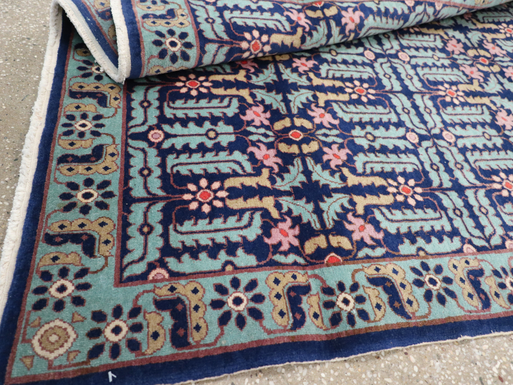 Vintage Persian Tabriz Rug, No.24457 - Staging