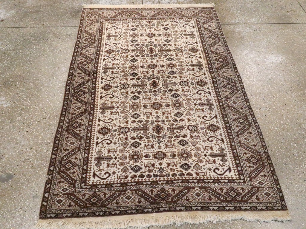 Vintage Persian Tabriz Rug, No.24463 - Staging