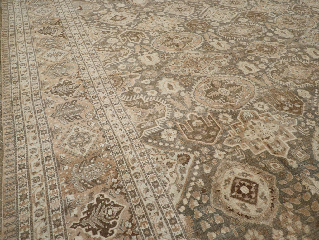 Antique Persian Tabriz Carpet, No.24472 - Staging