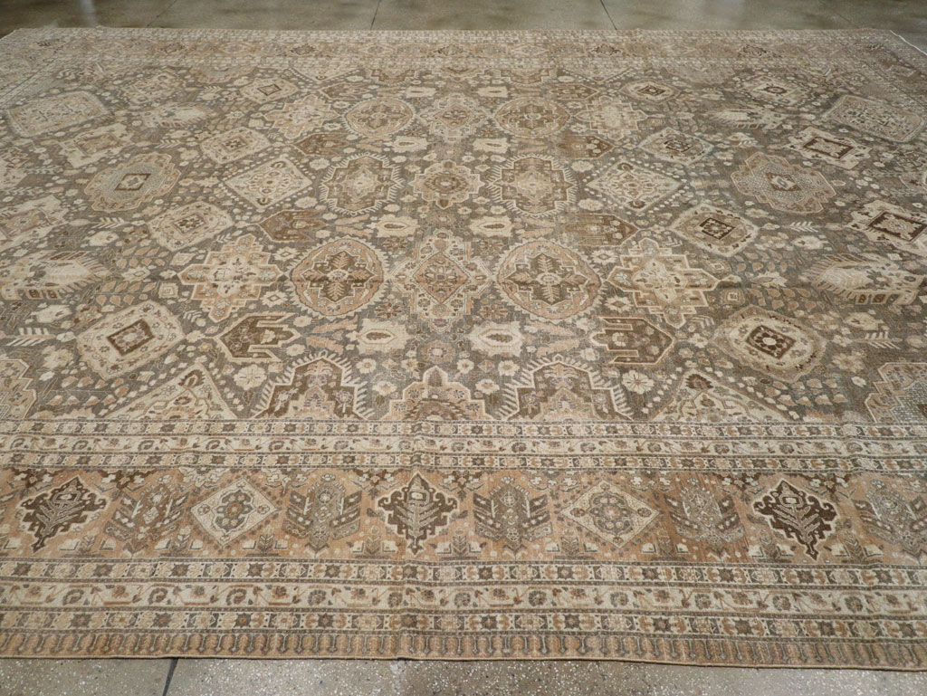 Antique Persian Tabriz Carpet, No.24472 - Staging