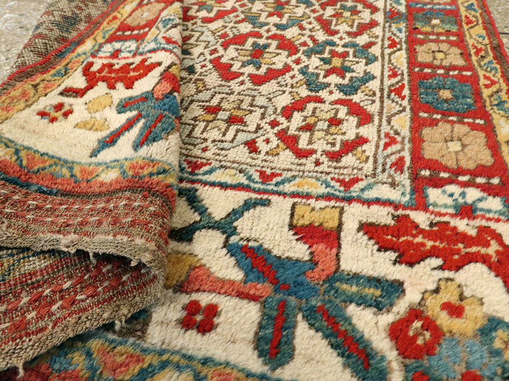 Antique Persian Kurd Bidjar Rug, No.24473 - Staging