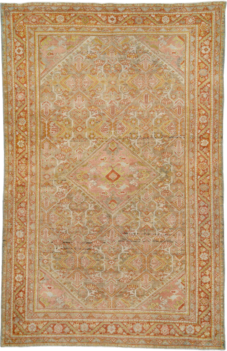 Antique Persian Mahal Rug, No.24480 - Staging