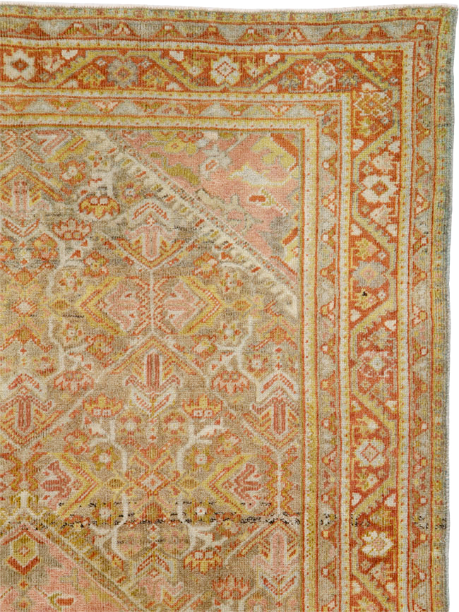 Antique Persian Mahal Rug, No.24480 - Staging