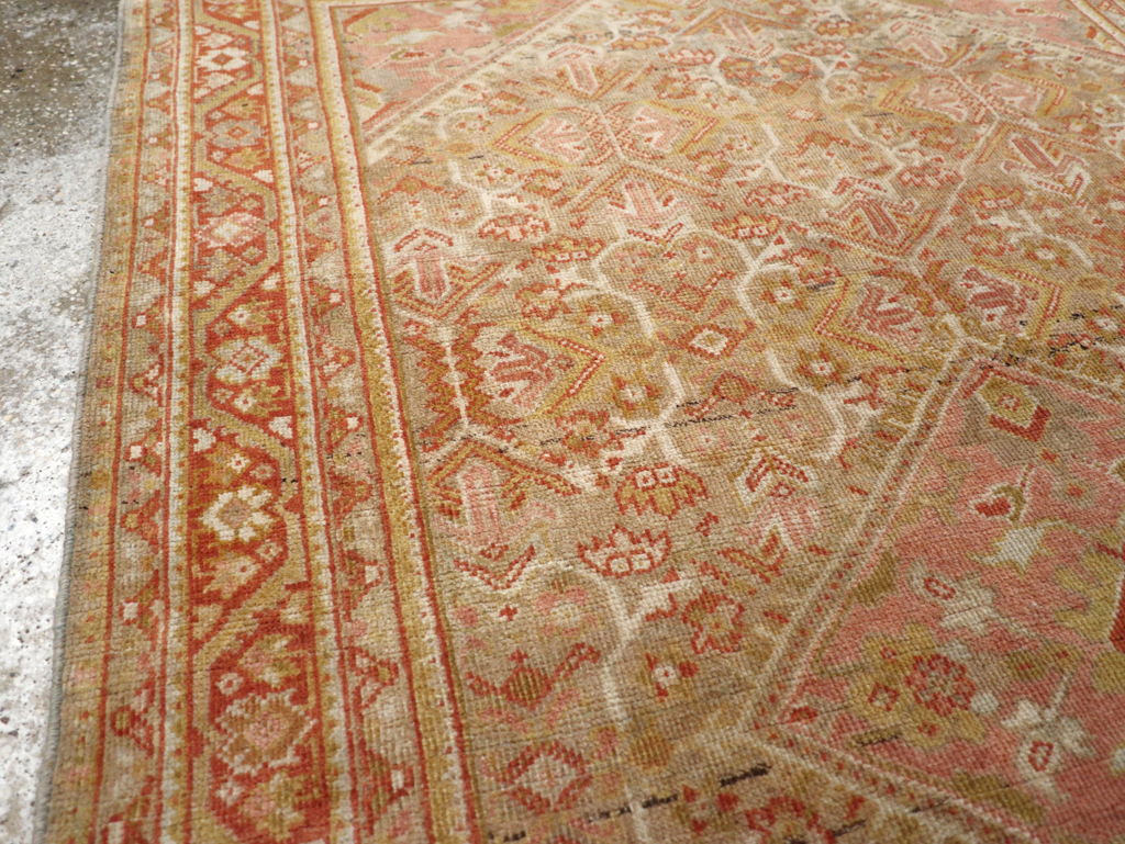 Antique Persian Mahal Rug, No.24480 - Staging