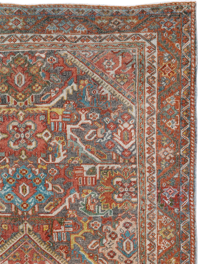 Antique Persian Mahal Rug, No.24481 - Staging