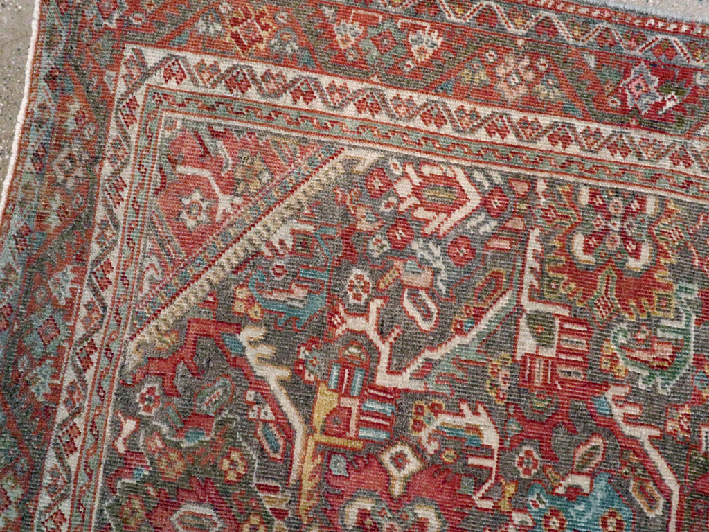 Antique Persian Mahal Rug, No.24481 - Staging