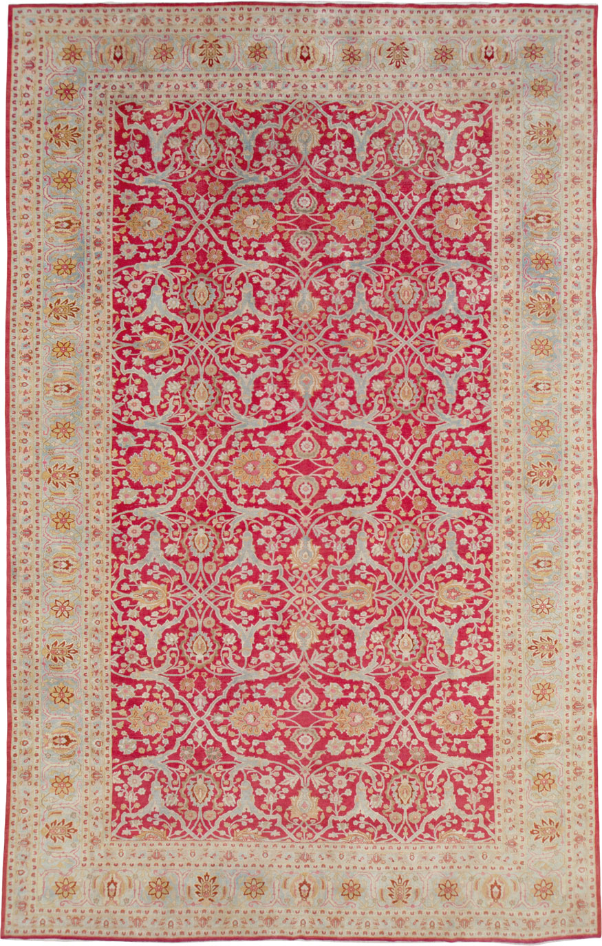 Antique Persian Tabriz Carpet, No.24493 - Staging