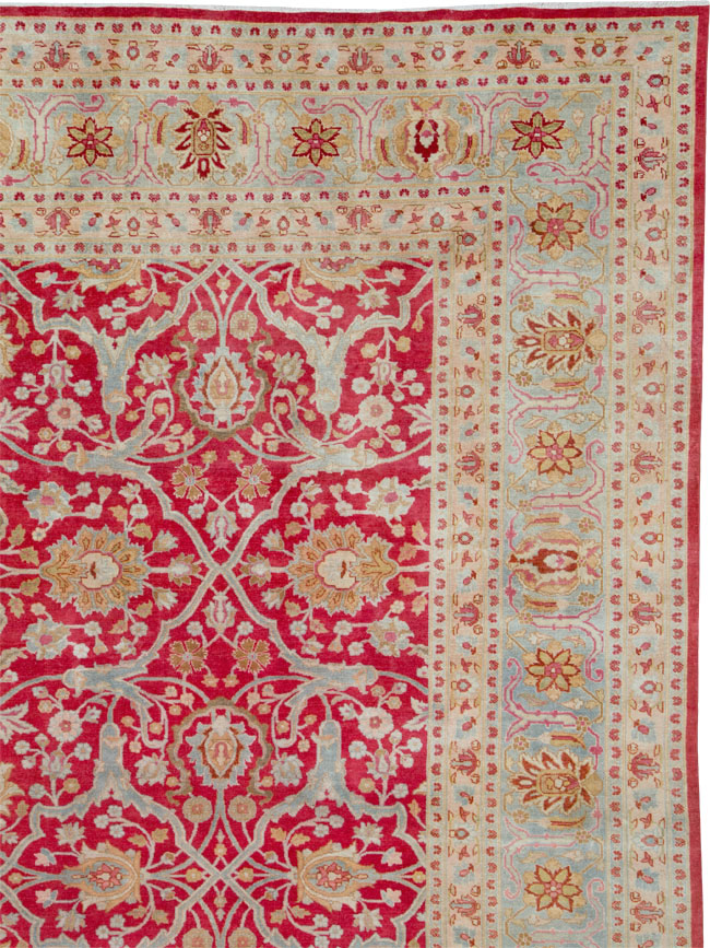 Antique Persian Tabriz Carpet, No.24493 - Staging