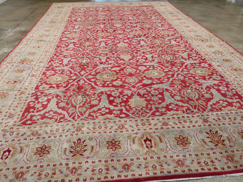 Antique Persian Tabriz Carpet, No.24493 - Staging