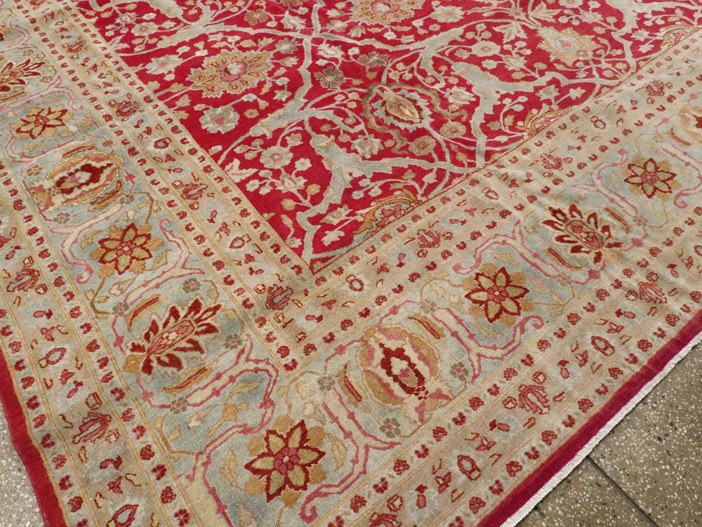 Antique Persian Tabriz Carpet, No.24493 - Staging