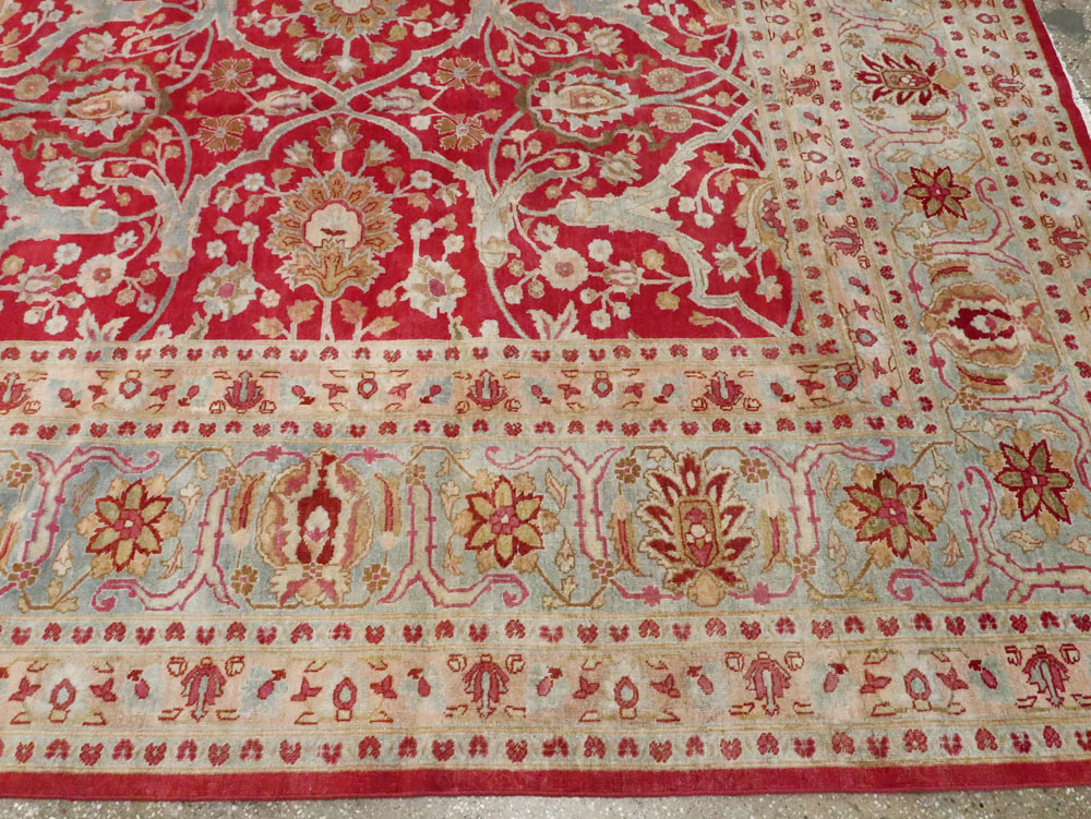 Antique Persian Tabriz Carpet, No.24493 - Staging