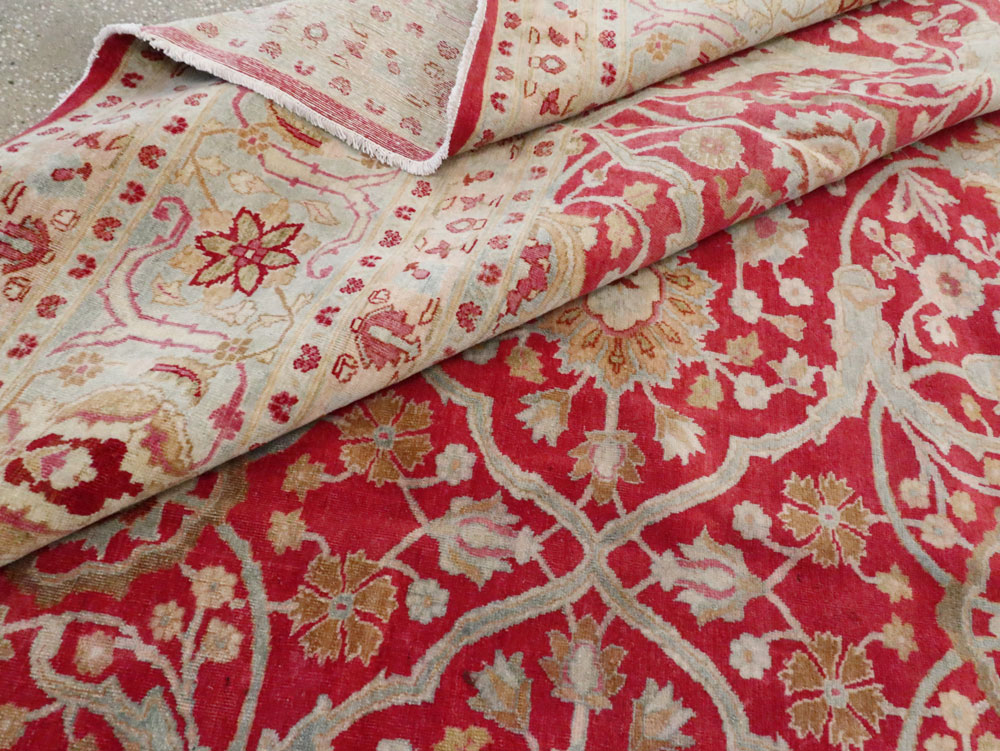 Antique Persian Tabriz Carpet, No.24493 - Staging