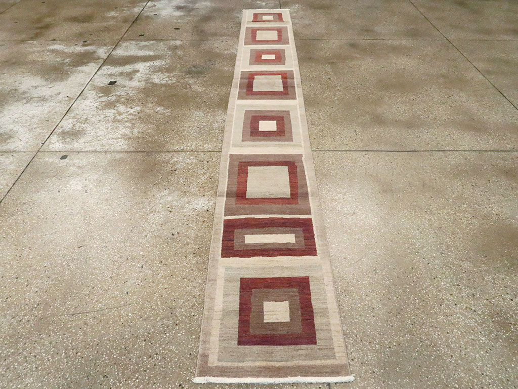 Modern Persian Tabriz Runner, No.24495 - Staging