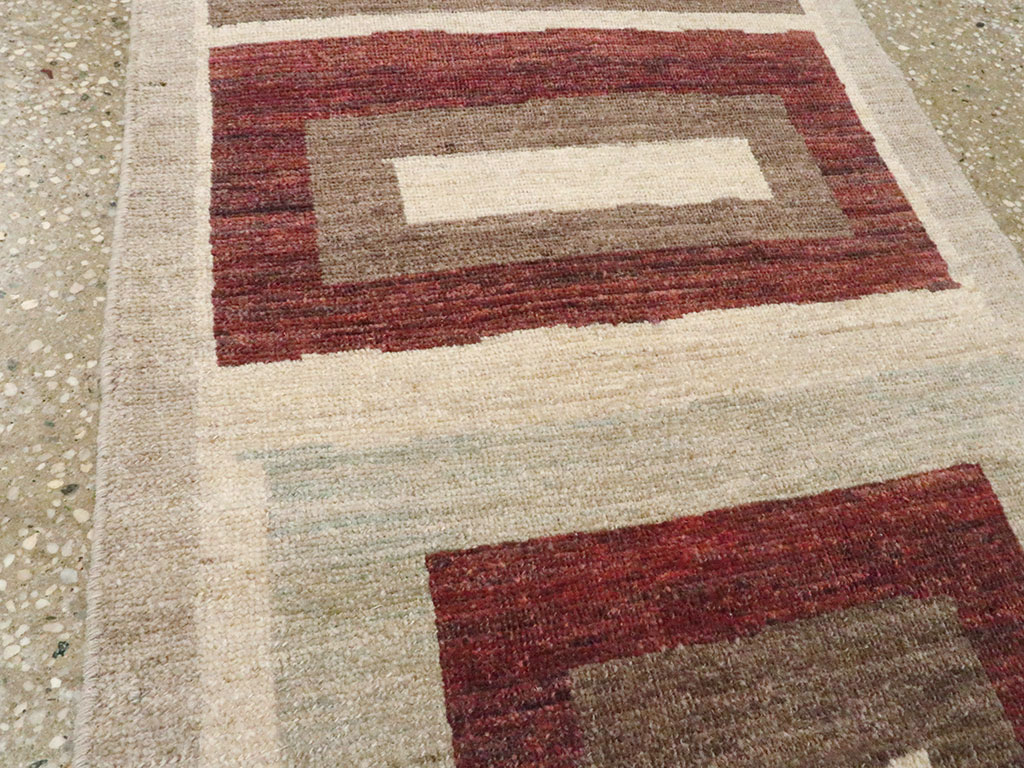 Modern Persian Tabriz Runner, No.24495 - Staging