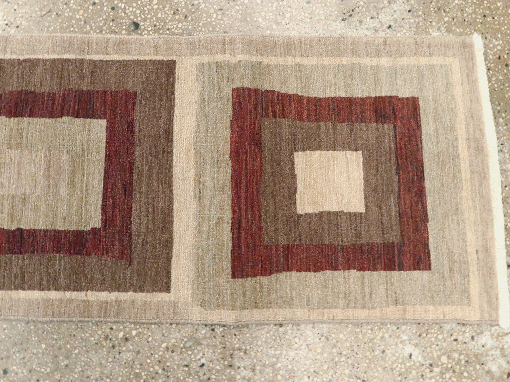 Modern Persian Tabriz Runner, No.24495 - Staging