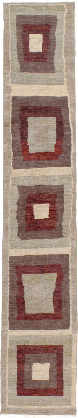 Modern Persian Tabriz Runner, No.24496 - Staging