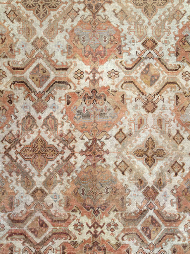 Antique Turkish Oushak Carpet, No.24509 - Staging