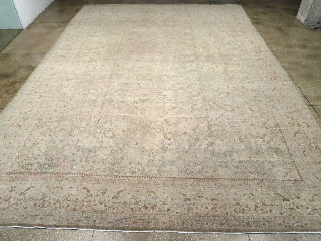 Antique Persian Tabriz Carpet, No.24516 - Staging