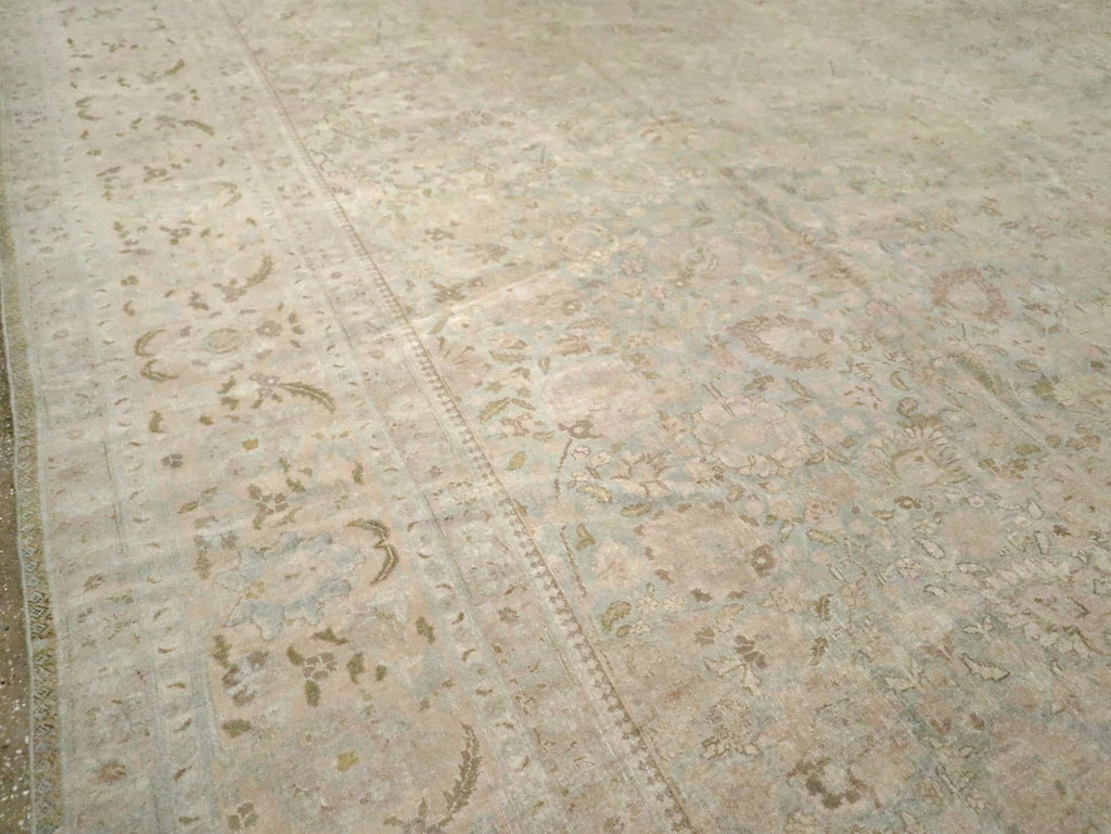 Antique Persian Tabriz Carpet, No.24516 - Staging