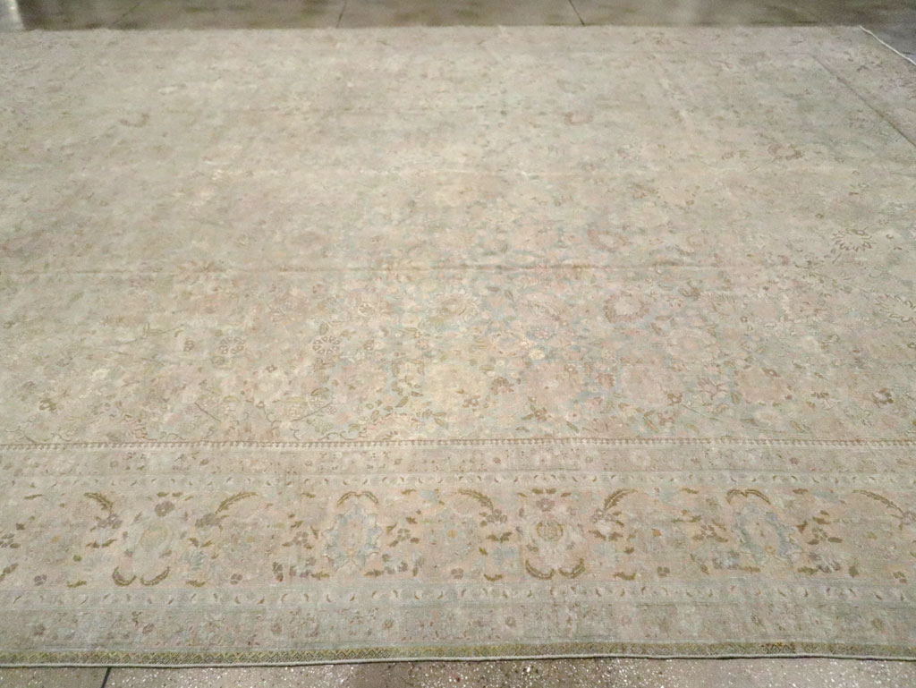 Antique Persian Tabriz Carpet, No.24516 - Staging