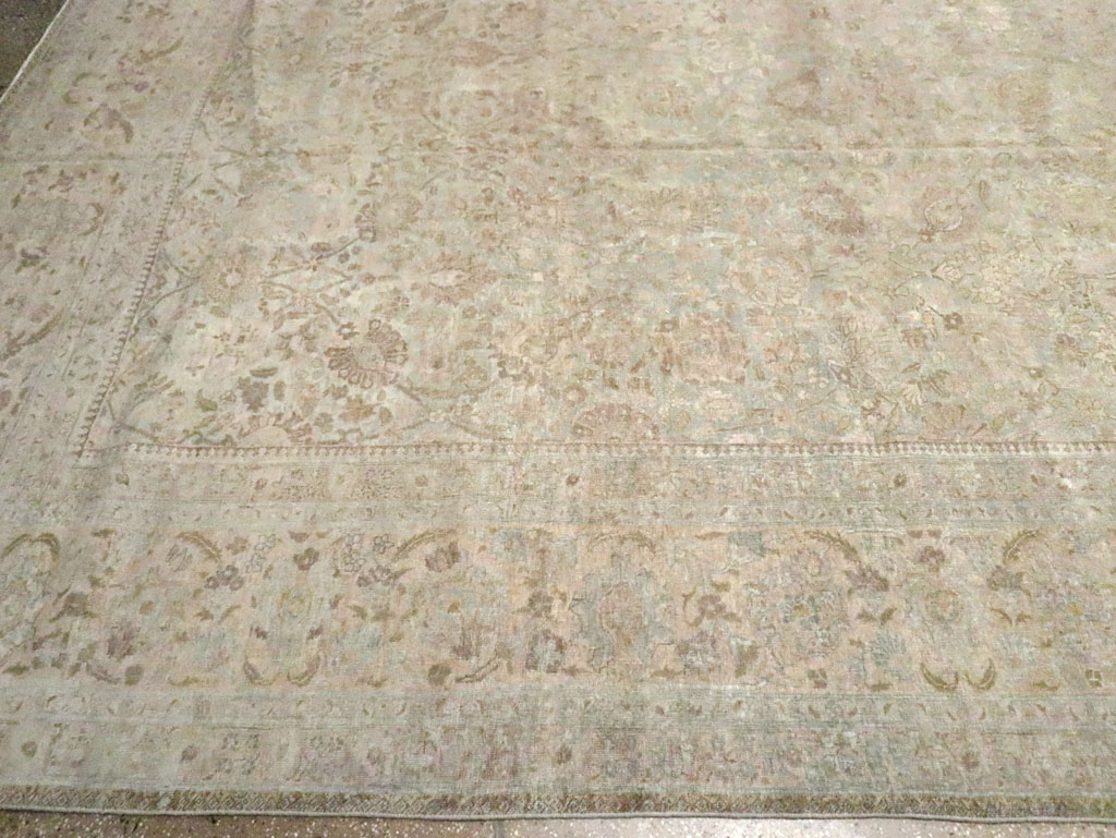 Antique Persian Tabriz Carpet, No.24516 - Staging