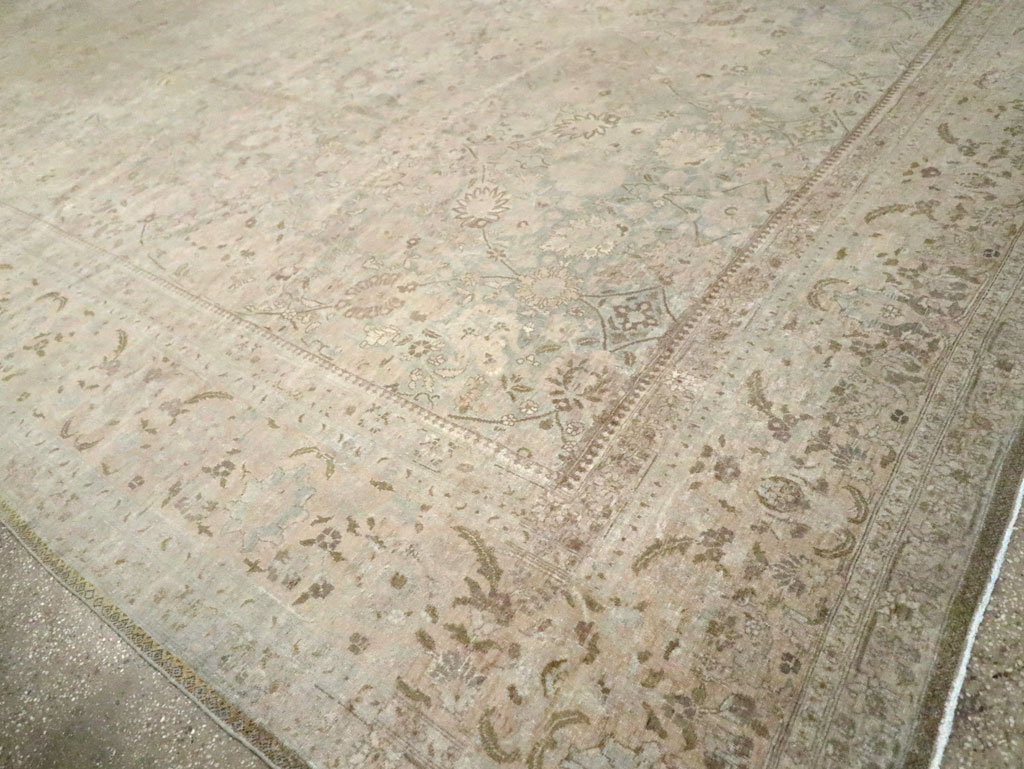 Antique Persian Tabriz Carpet, No.24516 - Staging