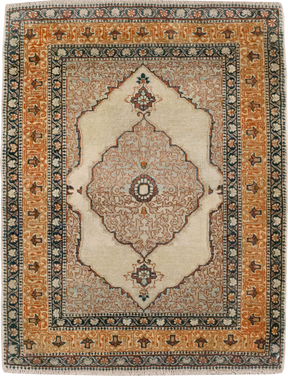 Antique Persian Tabriz Haji Jalili Rug, No.24518 - Staging