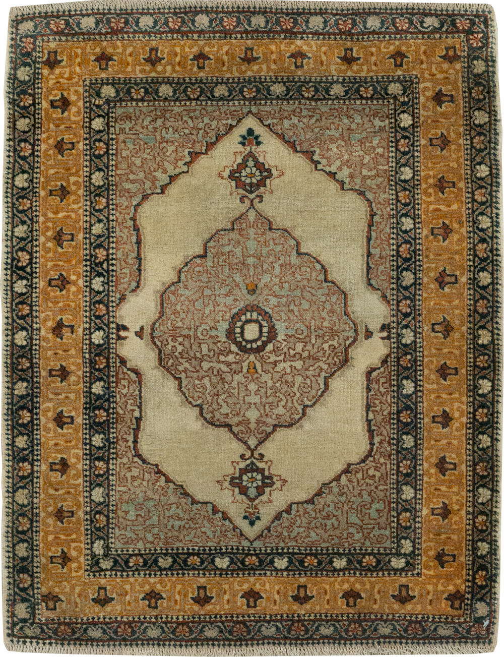 Antique Persian Tabriz Haji Jalili Rug, No.24518 - Staging