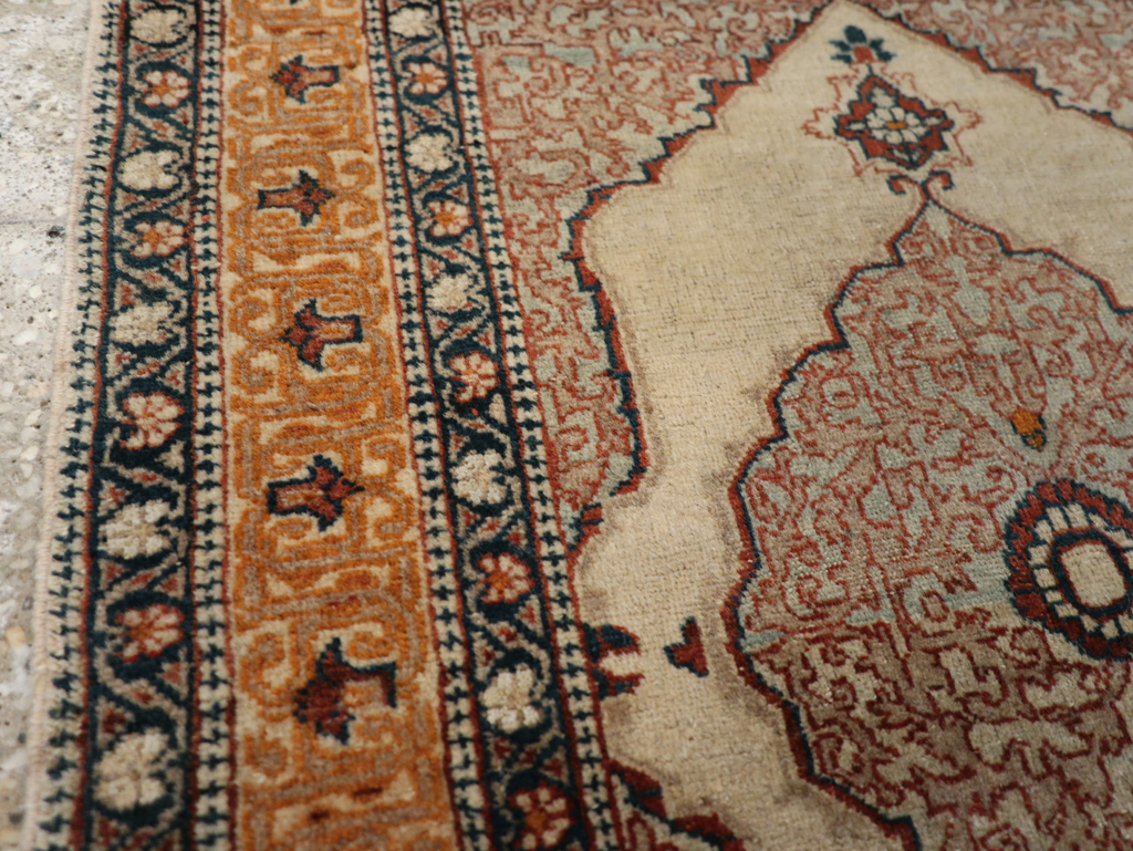 Antique Persian Tabriz Haji Jalili Rug, No.24518 - Staging