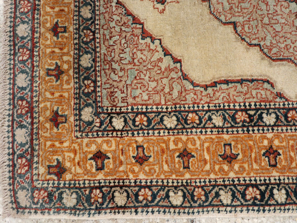 Antique Persian Tabriz Haji Jalili Rug, No.24518 - Staging