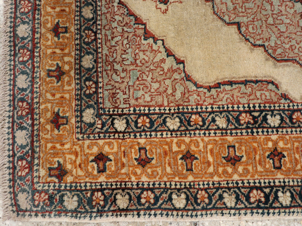 Antique Persian Tabriz Haji Jalili Rug, No.24518 - Staging