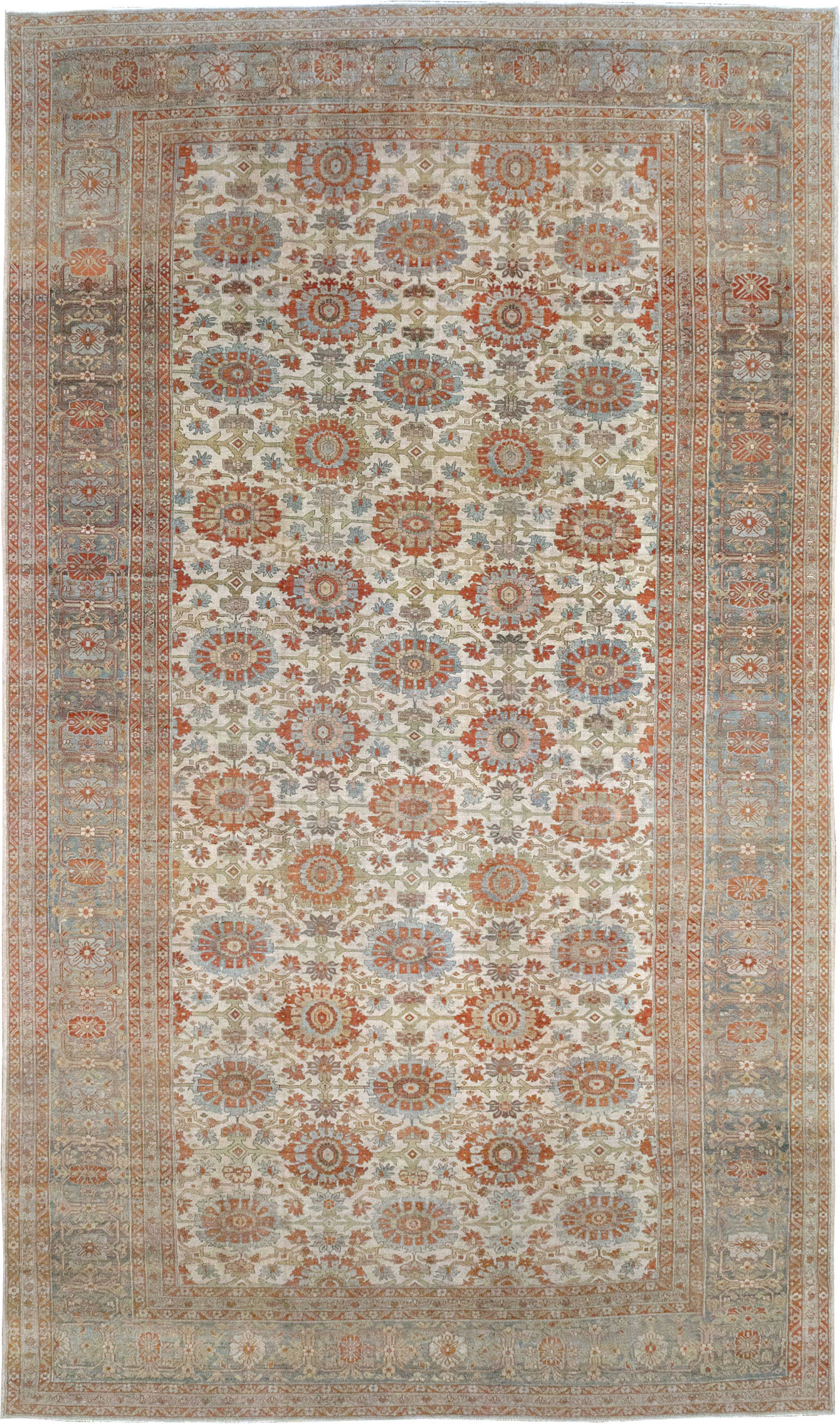 Antique Persian Bibikabad Oversize Carpet, No.24523 - Staging