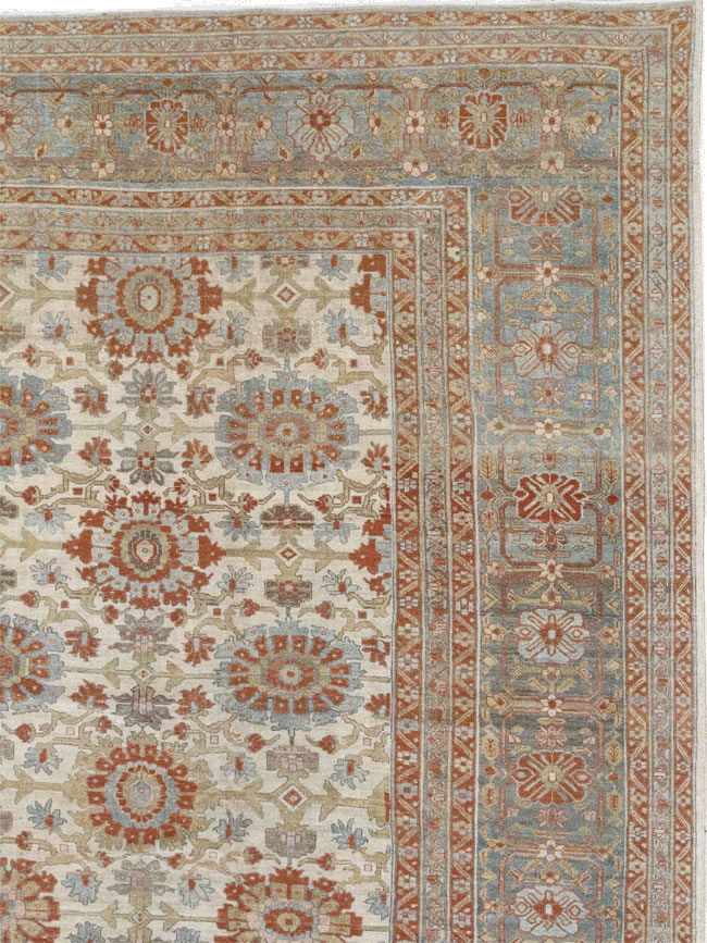 Antique Persian Bibikabad Oversize Carpet, No.24523 - Staging