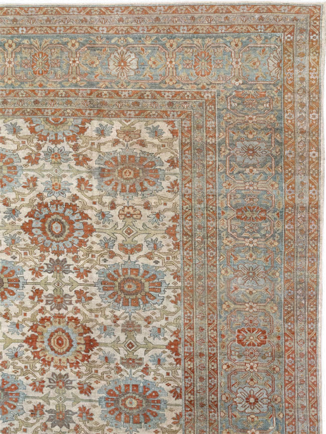 Antique Persian Bibikabad Oversize Carpet, No.24523 - Staging