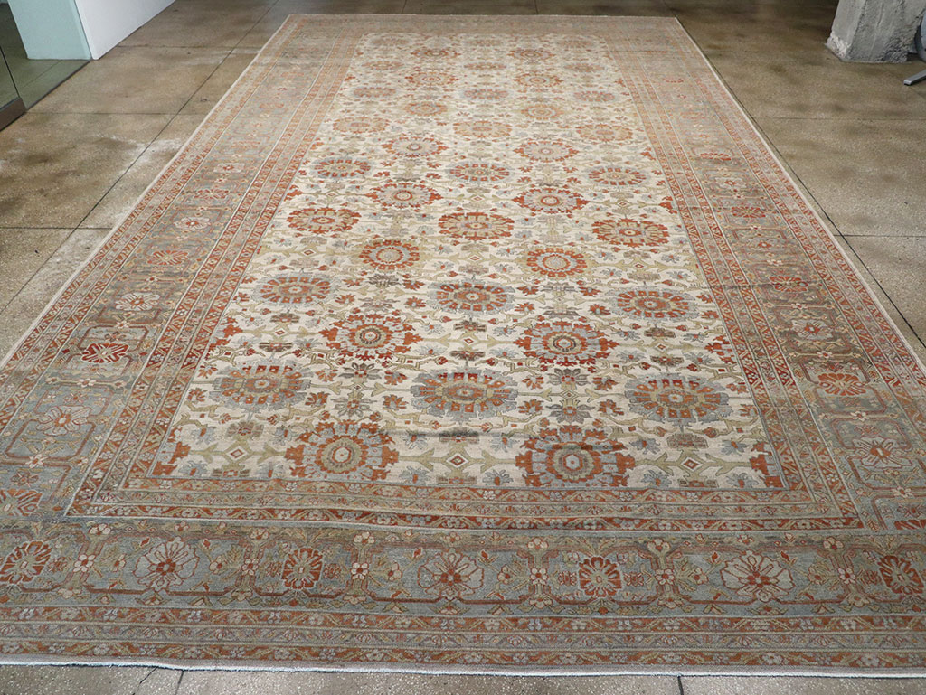 Antique Persian Bibikabad Oversize Carpet, No.24523 - Staging