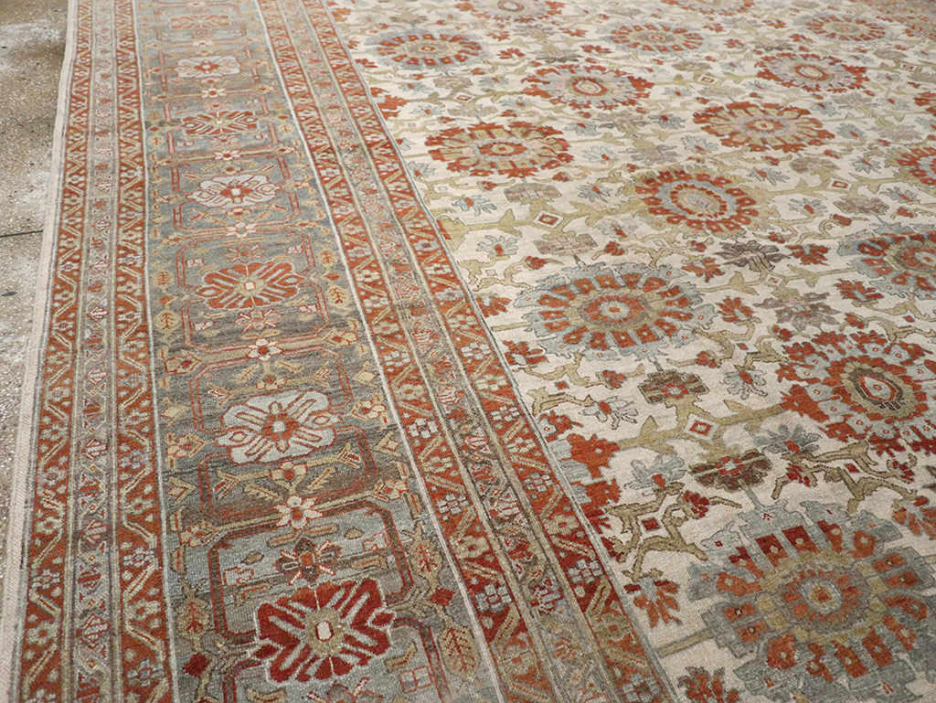 Antique Persian Bibikabad Oversize Carpet, No.24523 - Staging